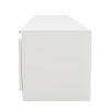 TV Cabinet Wholesale, White TV Stand with Lights, Modern LED TV Cabinet with Storage Drawers, Living Room Entertainment Center Media Console Table