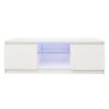 TV Cabinet Wholesale, White TV Stand with Lights, Modern LED TV Cabinet with Storage Drawers, Living Room Entertainment Center Media Console Table